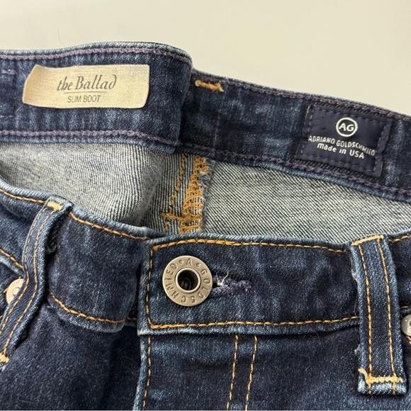 Ag Adriano Goldschmied The Ballard Slim Boot Jeans Womens 28 Low Rise Vintage - Picture 7 of 8